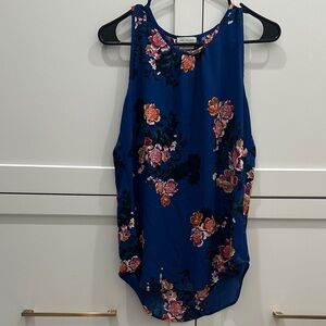 Van Heusen Navy Floral Tank Top